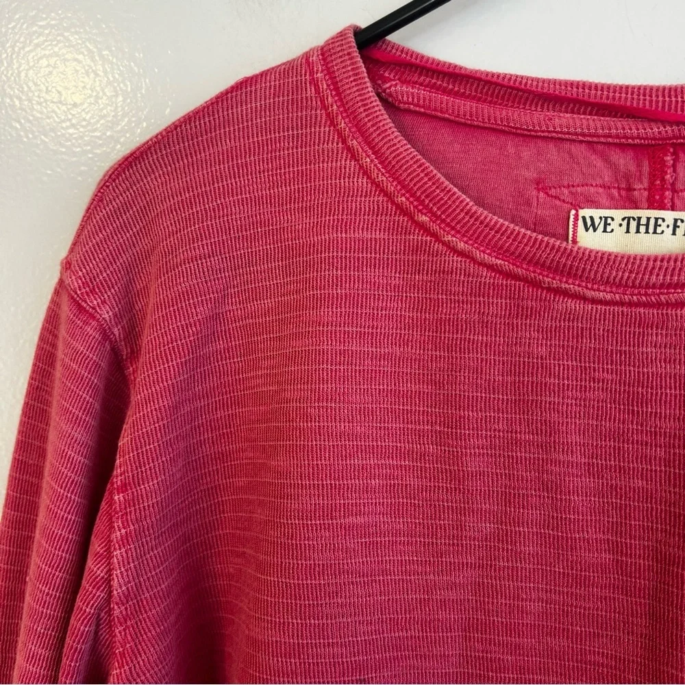 We the Free People Soul Sing Oversized Pink Long Sleeve Tee/Top Size XS